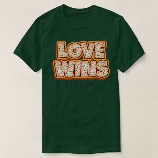 Donut Liebe gewinnt Baker Donuts Lover Backbake T-Shirt (Design vorne)
