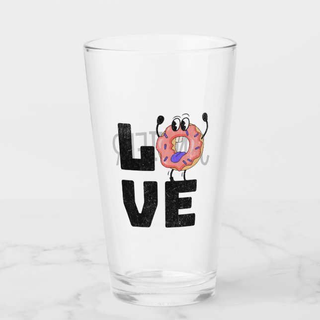 Donut Liebe Glas (Vorderseite)