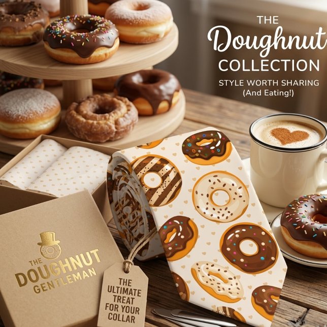 Donut-Liebhaber-Muster  Krawatte (Von Creator hochgeladen)