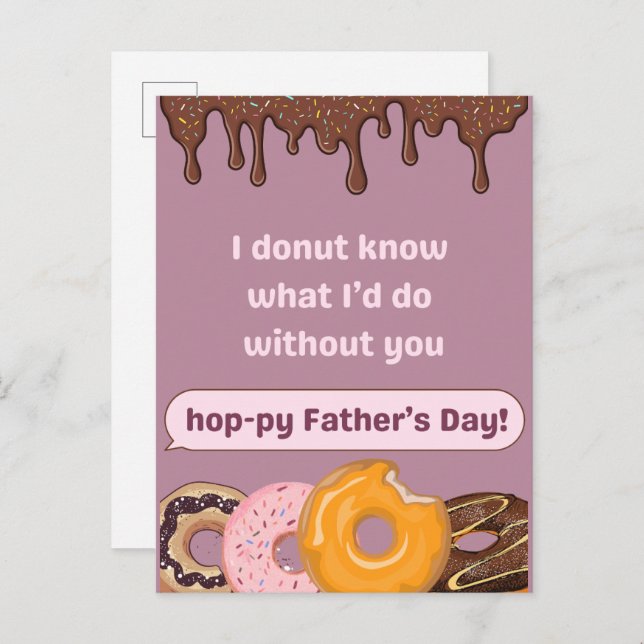 Donut Limited Father's Day Edition Einladungspostkarte (Vorne/Hinten)