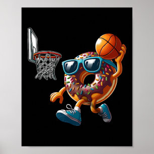 Donut-Loch-Taucher Essen Champ Sketll Spiel Sport  Poster