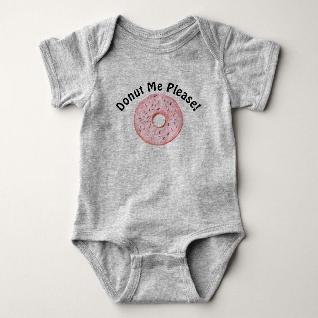 Donut Me Bitte, von Sommer Hamilton! Baby Strampler (Vorderseite)