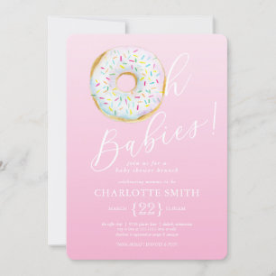 Donut Mehrlinge Baby Shower Einladung