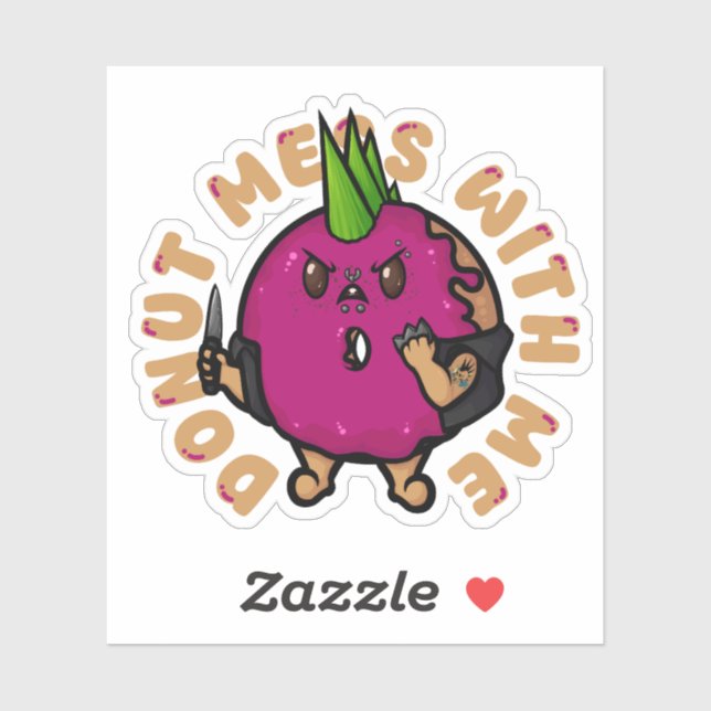 Donut mich mit mir aufkleber (Blatt)