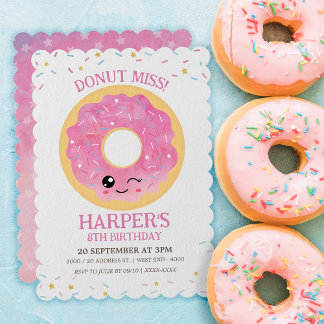 Donut Miss Birthday Einladung