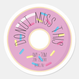 Donut Miss das   Hochzeit Runder Aufkleber