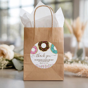 Donut mit Liebe bestreut Baby Sprinkle Danke Runder Aufkleber