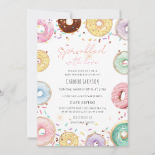 Donut mit Liebe bestreut - Babyparty Einladung