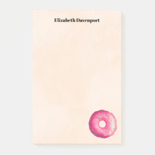 Donut mit rosa Zuckerguss und Sprinklen Personalis Post-it Klebezettel