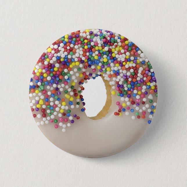 Donut mit Streuseln Button (Vorderseite)