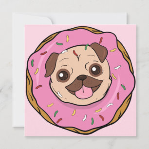 Donut Mops Feiertagskarte