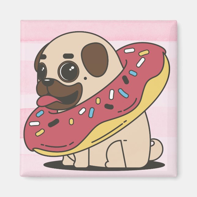 Donut Mops Magnet (Vorne)