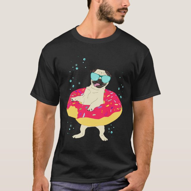 Donut-Mops - Rettungsring Klassik  691 T-Shirt (Vorderseite)