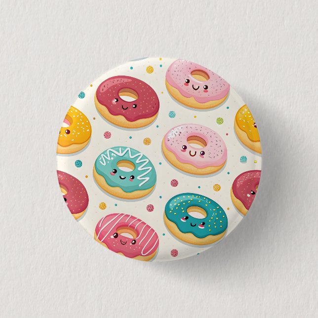 Donut-Muster Button (Vorderseite)