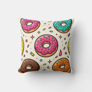 Donut-Muster Kissen