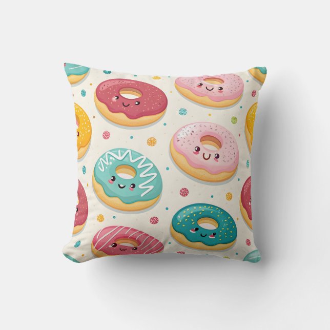 Donut-Muster Kissen (Vorderseite)
