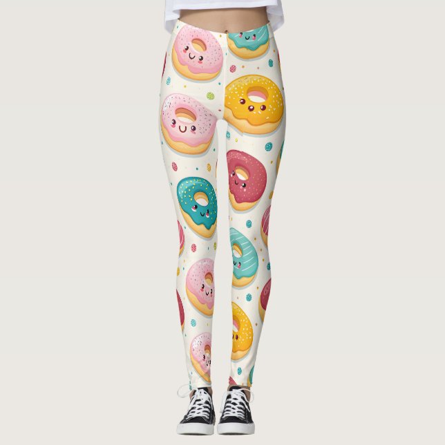 Donut-Muster Leggings (Vorderseite)