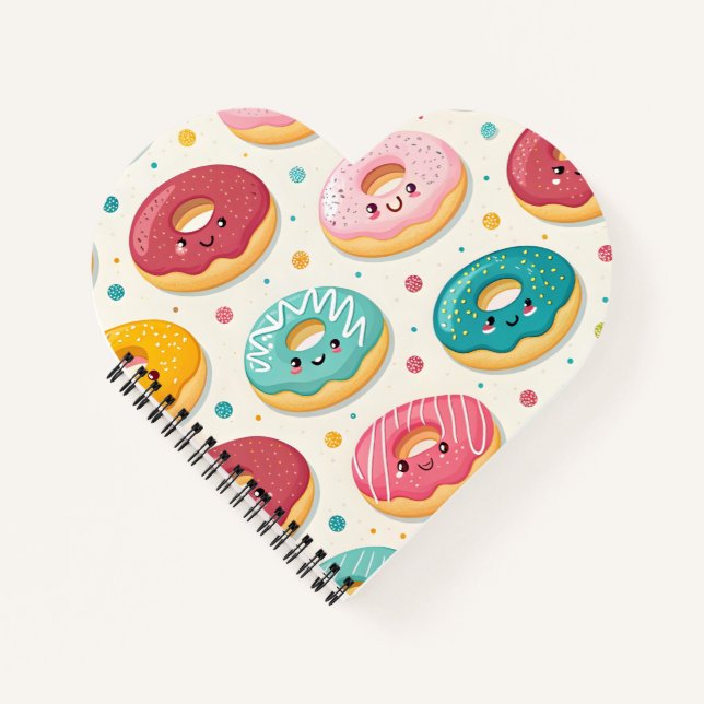 Donut-Muster Notizbuch (Vorderseite)