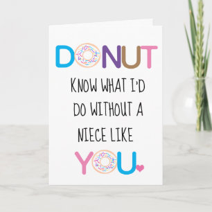 Donut Niece Valentinstag Karte