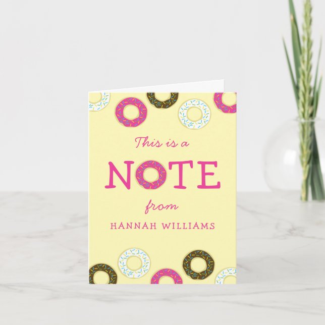Donut Niedlich Kid's Doughnut Stationary Cards (Vorderseite)