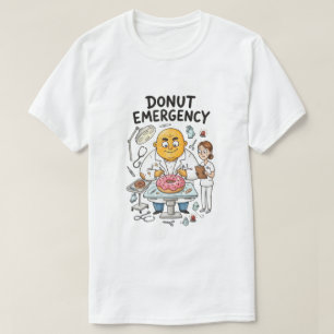 Donut-Notfall Lustige Cartoon Medizinische Komödie T-Shirt