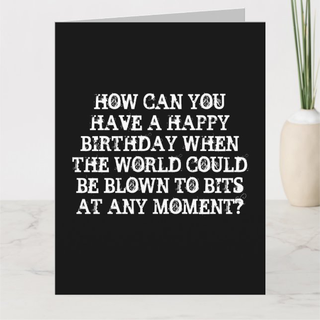DONUT NUKLEAR WW3 BIRTHDAY CARD KARTE (Vorderseite)
