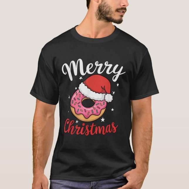 Donut Pajama Xmas Santa Donuts Weihnachtskinder T-Shirt (Vorderseite)