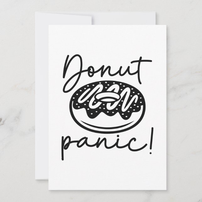Donut Panic Dankeskarte (Vorderseite)