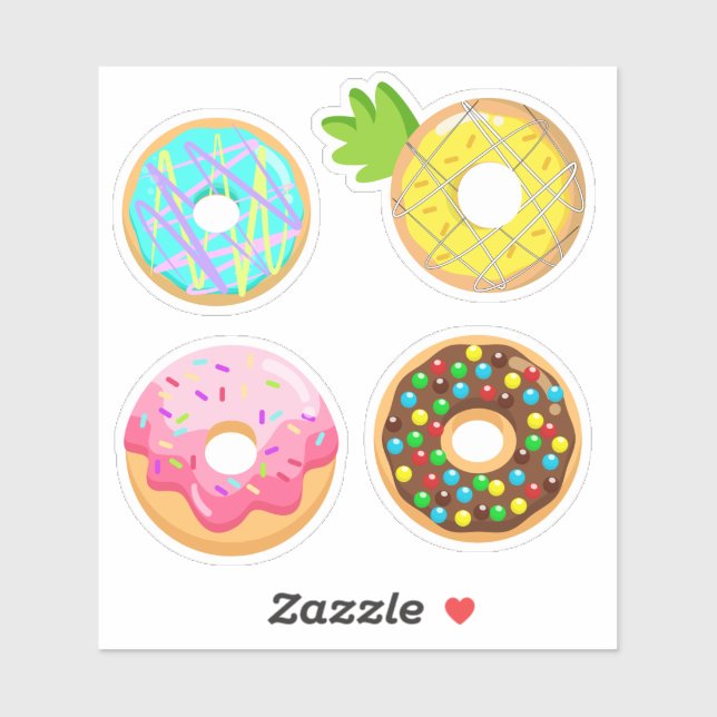 Donut Party Aufkleber (Blatt)