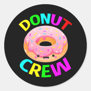 Donut Party Crew Geburtstag für Runder Aufkleber