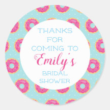 Donut Party Danke Stickers