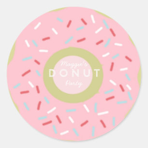 Donut Party Einladung Stickers