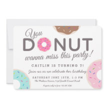Donut-Party Einladungen | Donut Birthday Party