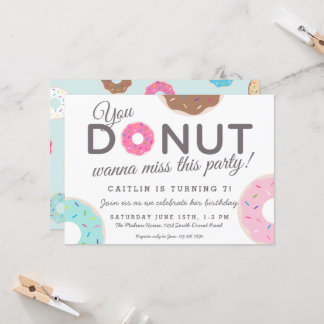 Donut-Party Einladungen | Donut Birthday Party