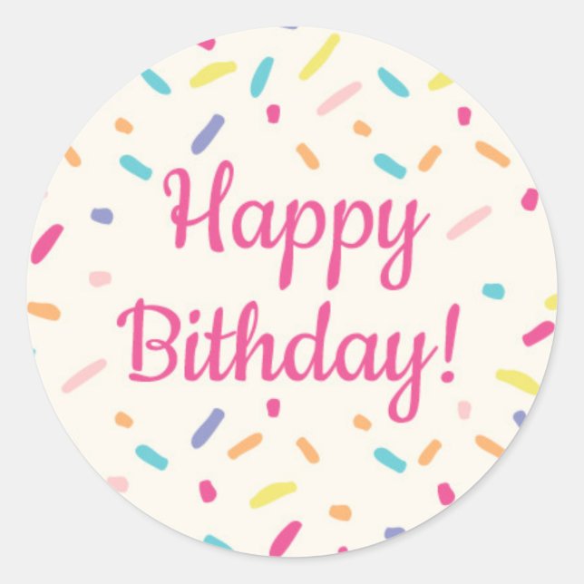 Donut-Party für Mädchen - Aufkleber 2 (Vorderseite)