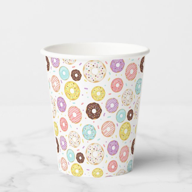Donut Party Paper Cups Pappbecher (Vorderseite)