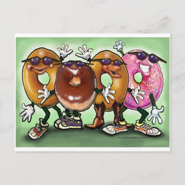 Donut Party Postkarte (Vorderseite)