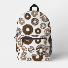 Donut Pattern, Chocolate Donuts, Karamel Donuts Bedruckter Rucksack
