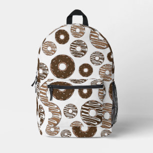 Donut Pattern, Chocolate Donuts, Karamel Donuts Bedruckter Rucksack