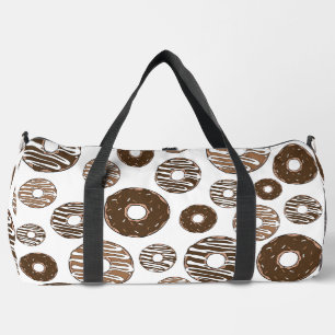 Donut Pattern, Chocolate Donuts, Karamel Donuts Duffle Bag