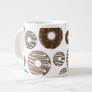 Donut Pattern, Chocolate Donuts, Karamel Donuts Jumbo-Tasse