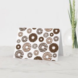 Donut Pattern, Chocolate Donuts, Karamel Donuts Karte