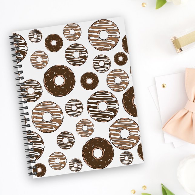 Donut Pattern, Chocolate Donuts, Karamel Donuts Notizblock (Von Creator hochgeladen)