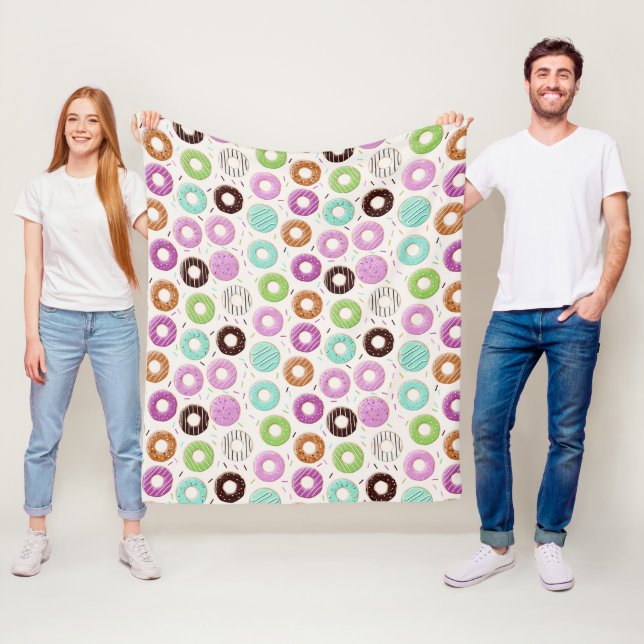 Donut Pattern Fleecedecke (Beispiel)
