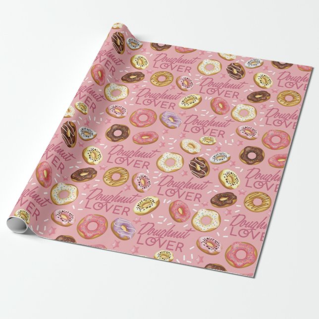 Donut Pattern Geschenkpapier (Ungerollt)