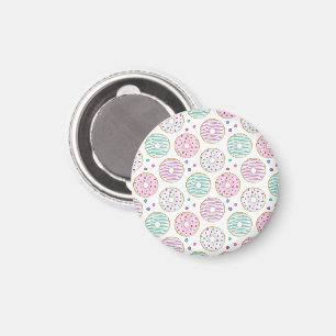 Donut Pattern Niedlich farbenfroh Magnet