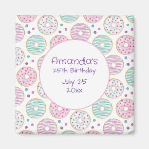 Donut Pattern Niedlich farbenfroh Save the Date Magnet