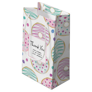 Donut Pattern Niedlich farbenfroh Vielen Dank Kleine Geschenktüte