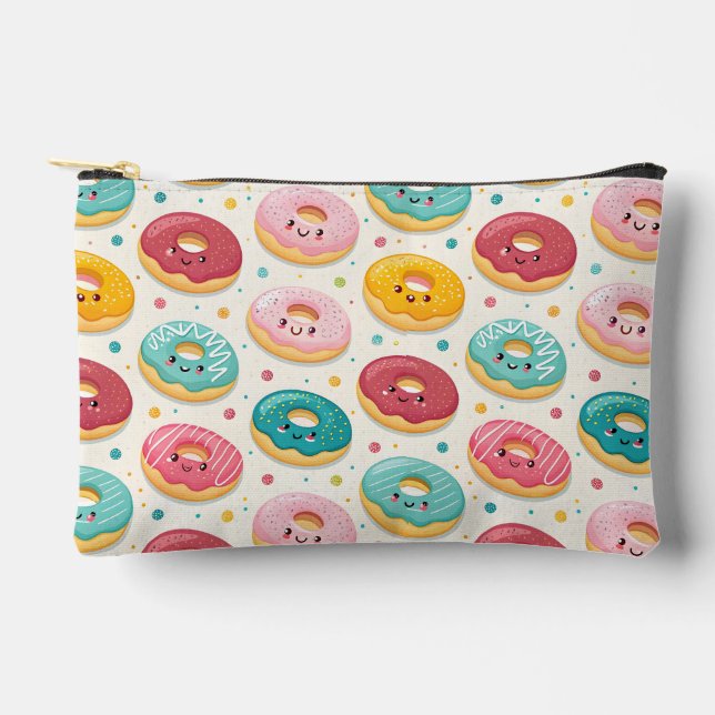 Donut Pattern Zubehörtasche (Vorderseite)