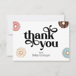 Donut Personalisiert Flat Danke-Karte Dankeskarte